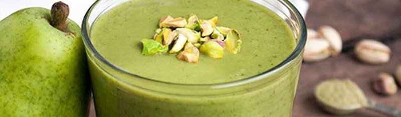 Matcha Pear Green Protein Smoothie